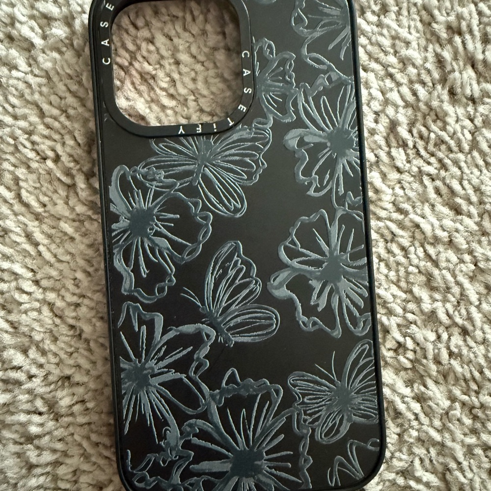 Casetify Black Floral iPhone 13 Pro case